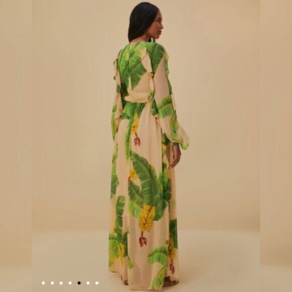 NWT Farm Rio Fresh Banana Maxi Dress - Picture 5 of 17